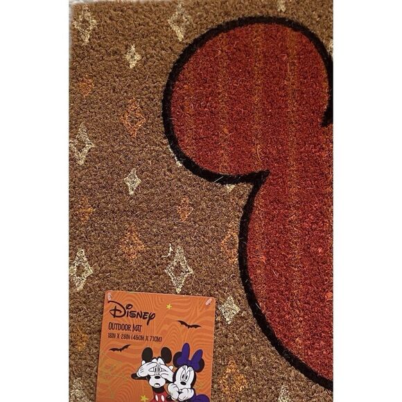 Disney Mickey Mouse Pumpkin Door Mat Rug Coir 18 X 28” Fall Autumn Outdoor NEW - Picture 4 of 9